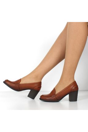 کفش کلاسیک قهوه ای زنانه پاشنه متوسط ( 5 - 9 cm ) کد 450586649