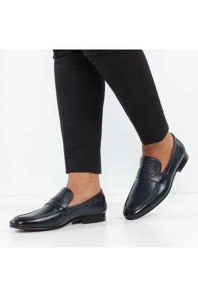 کفش کلاسیک سرمه ای مردانه پاشنه کوتاه ( 4 - 1 cm ) کد 773891671