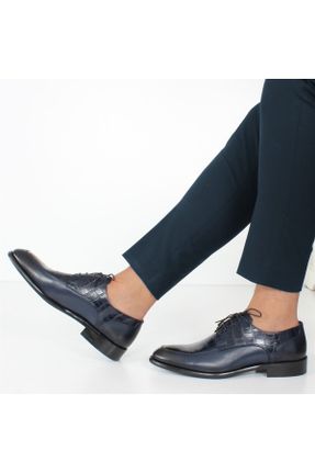 کفش کلاسیک سرمه ای مردانه پاشنه کوتاه ( 4 - 1 cm ) کد 366021860