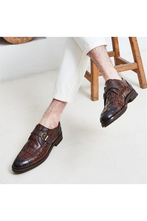 کفش کلاسیک قهوه ای مردانه پاشنه کوتاه ( 4 - 1 cm ) کد 307188599