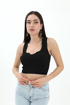 بادی مشکی زنانه یقه هفت TUA MODA - کد 791500907