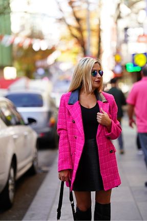 کت صورتی زنانه Blazer Deniz Butik - کد 791658251