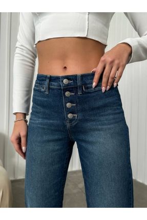 شلوار جین آبی زنانه فاق بلند جین کد 791350973