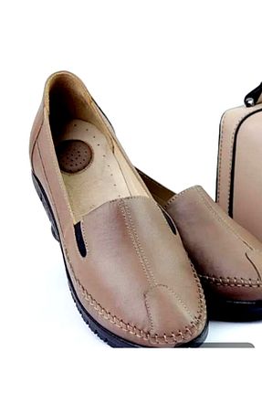 کفش کژوال قهوه ای زنانه چرم خالص POOMA - کد 791748349