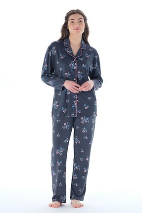 ست لباس راحتی طوسی زنانه چینی Feyza Pijama - کد 791539392