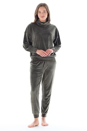 ست لباس راحتی سبز زنانه چینی Feyza Pijama - کد 791631333