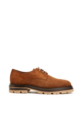 کفش کلاسیک قهوه ای مردانه جیر پاشنه کوتاه ( 4 - 1 cm ) کد 458597456