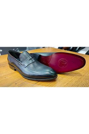 کفش کلاسیک مشکی مردانه چرم طبیعی پاشنه کوتاه ( 4 - 1 cm ) پاشنه ساده کد 791357502