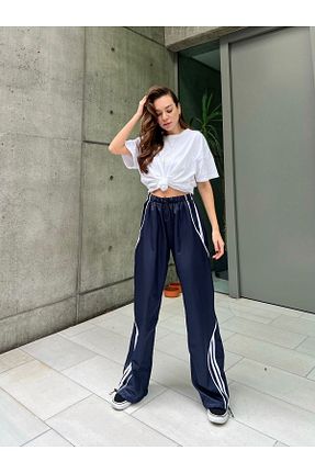 شلوار کرمگن سرمه ای زنانه Relaxed AtegeWear - کد 791510984