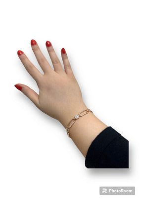 دستبند استیل (فولاد) صورتی زنانه استیل (فولاد) Müzoş store - کد 791301506