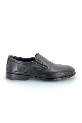 کفش کژوال مشکی مردانه چرم طبیعی پاشنه کوتاه ( 4 - 1 cm ) پاشنه ساده کد 755565767