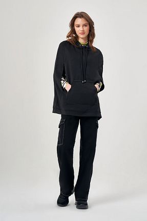 سوئیشرت مشکی زنانه ساده Mizalle - کد 681137221