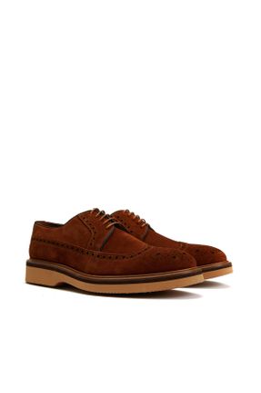 کفش کژوال قهوه ای مردانه چرم طبیعی پاشنه کوتاه ( 4 - 1 cm ) پاشنه ساده کد 708867645