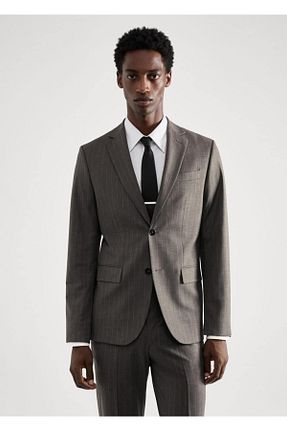 کت طوسی مردانه اسلیم فیت MANGO Man - کد 759561692