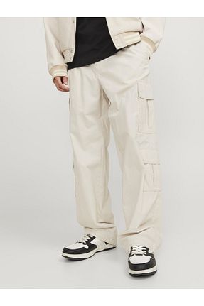 شلوار بژ مردانه پنبه ای Jack & Jones - کد 791280478