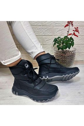 بوت / نیم بوت مشکی زنانه پاشنه تخت Benetton - کد 791715887
