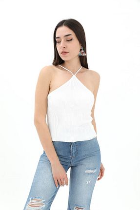 پلیور سفید زنانه رگولار TUA MODA - کد 791502912