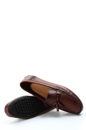 کفش کژوال قهوه ای مردانه چرم طبیعی پاشنه کوتاه ( 4 - 1 cm ) پاشنه ساده کد 791497608