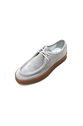 کفش اسنیکر طوسی مردانه چرم اصل LUCIANO BELLINI - کد 791254297
