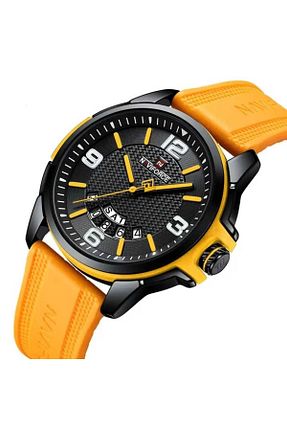 ساعت مچی زرد مردانه 43 میلی متر Naviforce - کد 791341712