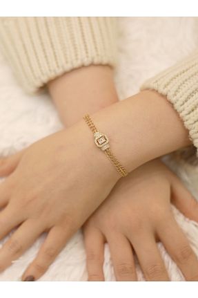 دستبند طلا سفید زنانه 14 عیار ZEYNEPLİ GOLD - کد 791976651