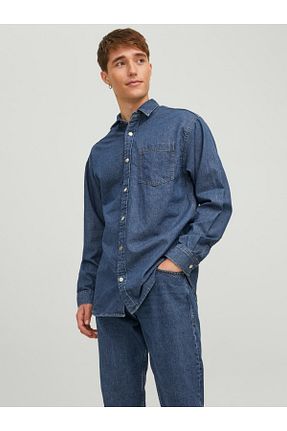 پیراهن آبی مردانه رگولار Jack & Jones - کد 407779104