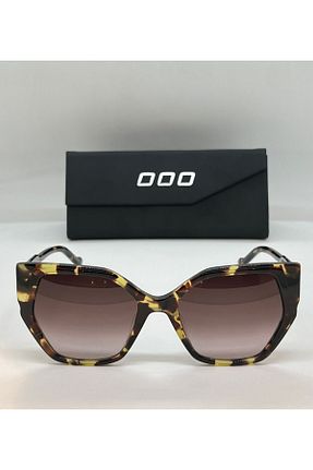 عینک آفتابی قهوه ای زنانه UV400 No Logo - کد 792184154