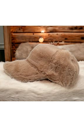 کلاه بژ زنانه خز مصنوعی Shopiolog - کد 788962841