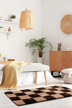 فرش قهوه ای قابل شستشو miqnastudio - کد 771447053