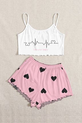 ست لباس راحتی سبز زنانه چاپی PEMBİŞ HOMEWEAR - کد 792080155
