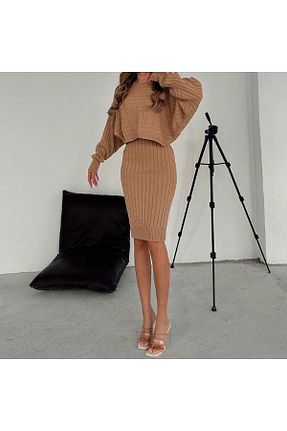 لباس بژ زنانه تریکو Valarmour - کد 792248490