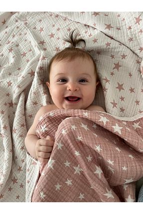 پتوی کودک و نوزاد صورتی پنبه ای Caline Baby - کد 130401525