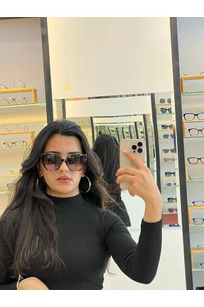 عینک آفتابی قهوه ای زنانه UV400 No Logo - کد 792184154