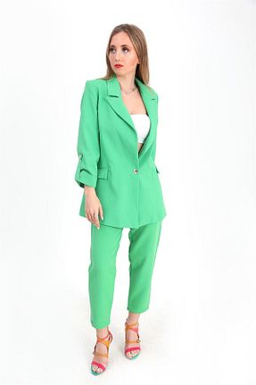 کت بلیزر سبز زنانه پلی استر TUA MODA - کد 792266829
