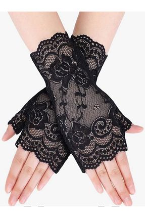 دستکش مشکی زنانه پلی استر AŞAR MODA TEKSTİL - کد 792029950