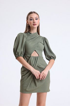 لباس سبز زنانه بافتنی Huzur Moda - کد 787745644