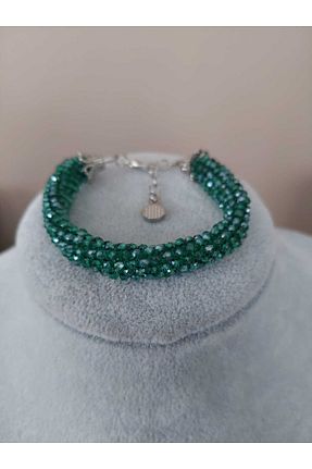 دستبند جواهر سبز زنانه مروارید odabaş shop - کد 791809785