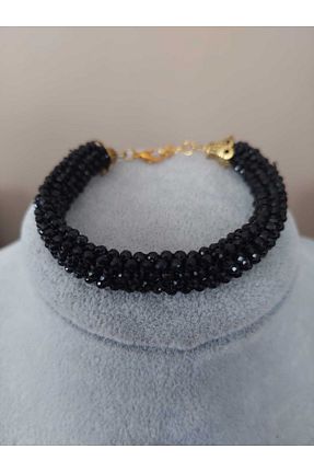 دستبند جواهر مشکی زنانه مروارید odabaş shop - کد 791811410