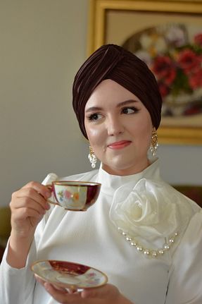 روسری قهوه ای پلی استر ARTİZİA - کد 791911893