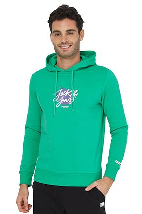 سوئیشرت سبز مردانه چاپی Jack & Jones - کد 791933645