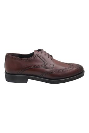 کفش کلاسیک قهوه ای مردانه چرم طبیعی پاشنه کوتاه ( 4 - 1 cm ) پاشنه ضخیم کد 792115231