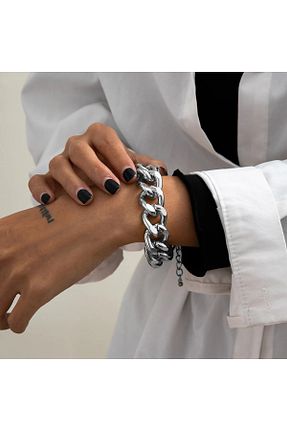 دستبند جواهر زنانه روکش نقره İPAR AKSESUAR - کد 792132422