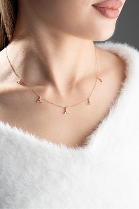 گردنبند نقره سفید زنانه 925 عیار Gümüşistan - کد 792213229