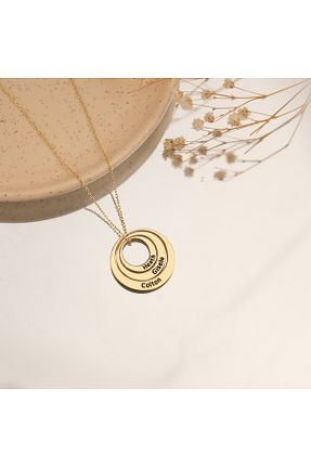گردنبند نقره طلائی زنانه 925 عیار Dkmn Silver - کد 792302919
