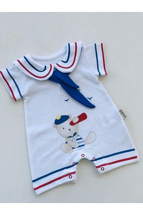 بادی و سرهمی نوزادی سفید بچه گانه پنبه ای Baby Bebitof - کد 103616955