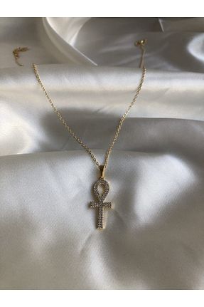 گردنبند جواهر طلائی زنانه روکش طلا Claritas Takı - کد 103780965