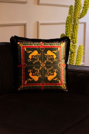 کوسن و روکش کوسن مشکی پنبه ای Adawall - کد 85493064