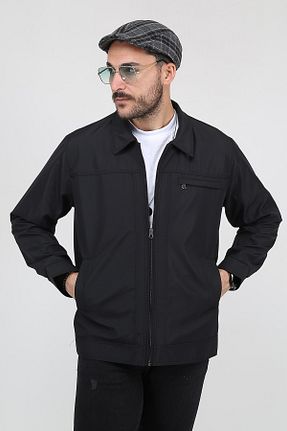 کاپشن سایز بزرگ مشکی مردانه کلاسیک REGOS - کد 104842930