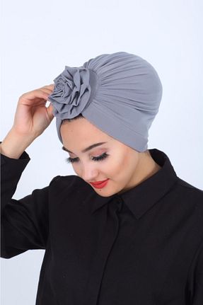 کلاه شنای حجاب طوسی زنانه Sahra Şal Dünyası - کد 105143003