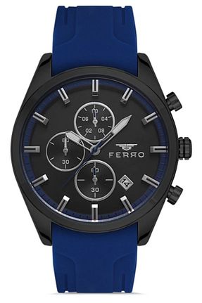 ساعت مچی سرمه ای مردانه 43 میلی متر FERRO - کد 792806324